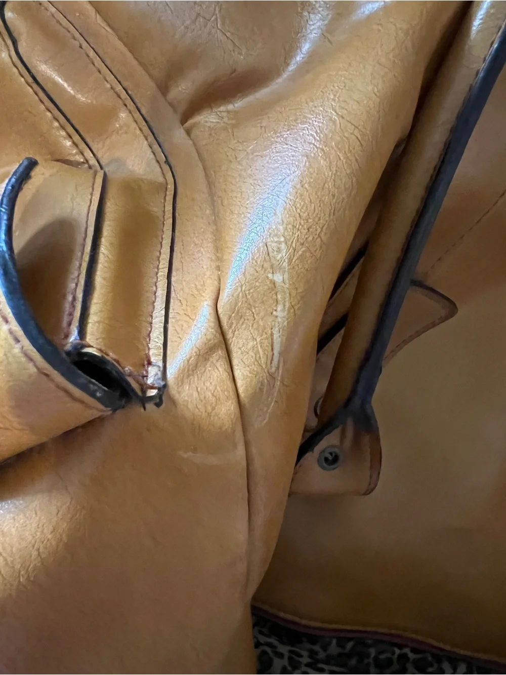 Bueno Faux Leather Carryall Tote Bag - Tan